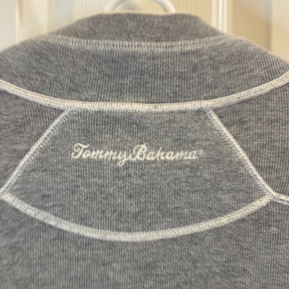 REVERSIBLE Tommy Bahama Flip Coast Half Zip Sweater -Continental Heather Size XL - Picture 7 of 7